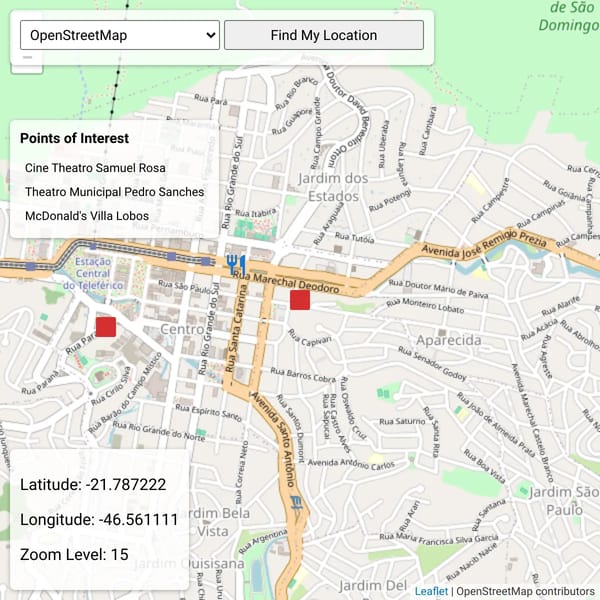 Comprehensive Map Viewer - Cine Theatro Samuel Rosa
