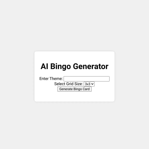 Bingo card maker 2.0