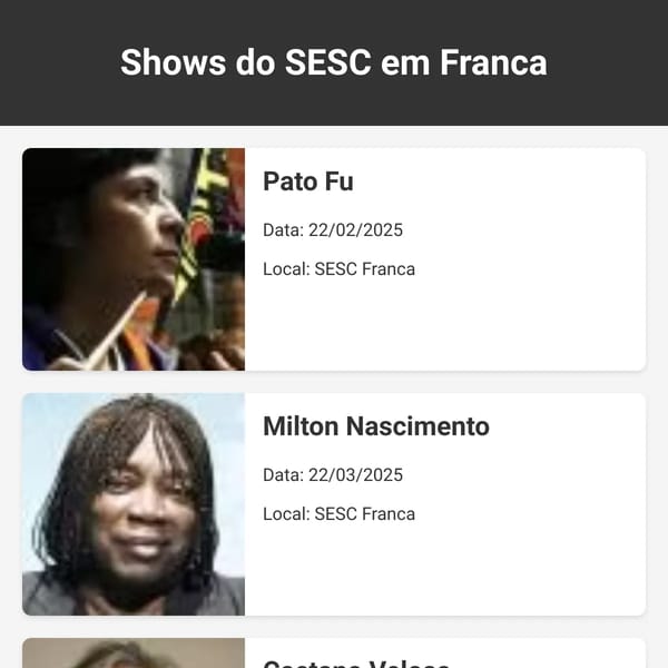 SESC Shows in Franca