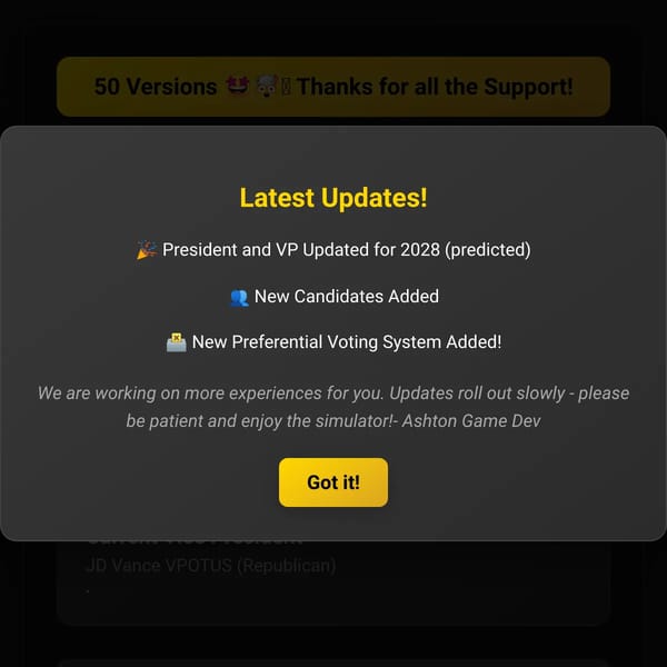 Global US Presidential Vote Simulator