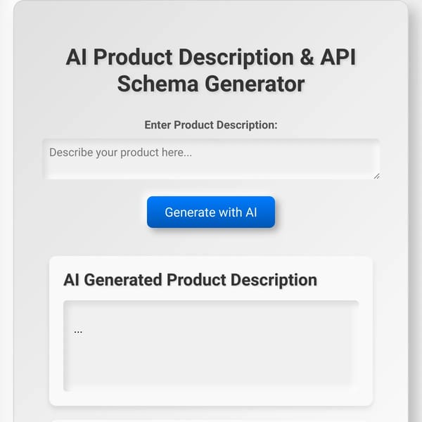AI Product Description & Schema Generator