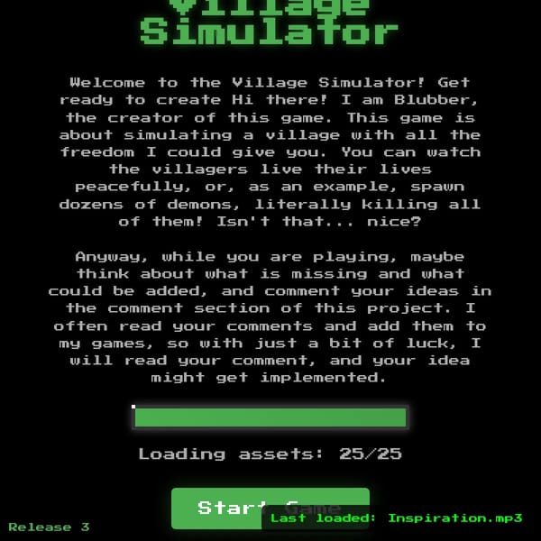 Village Simulation [Release 3]