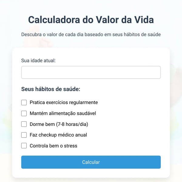 Calculadora do Valor da Vida