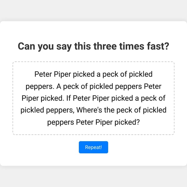 The Hardest Tongue Twister