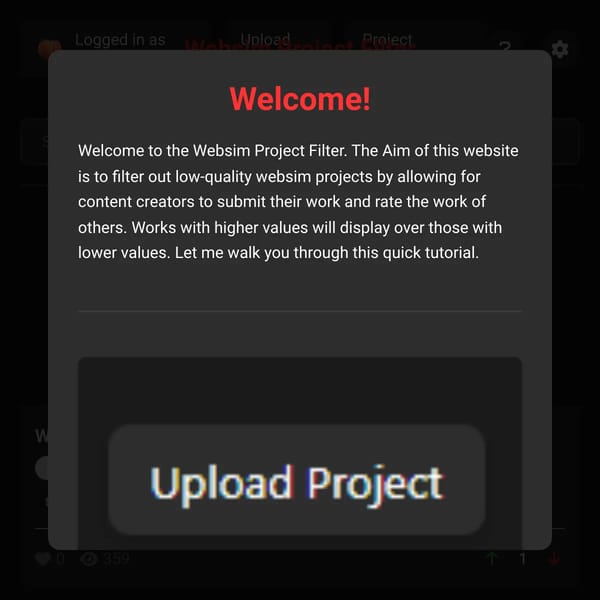 Websim Project Filter