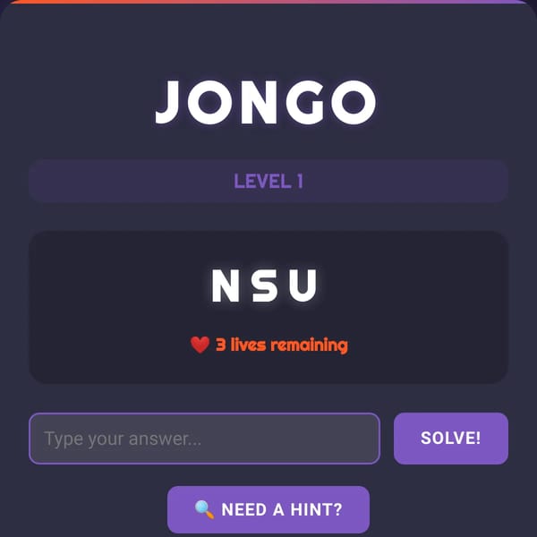 JONGO - Word Unscramble Game