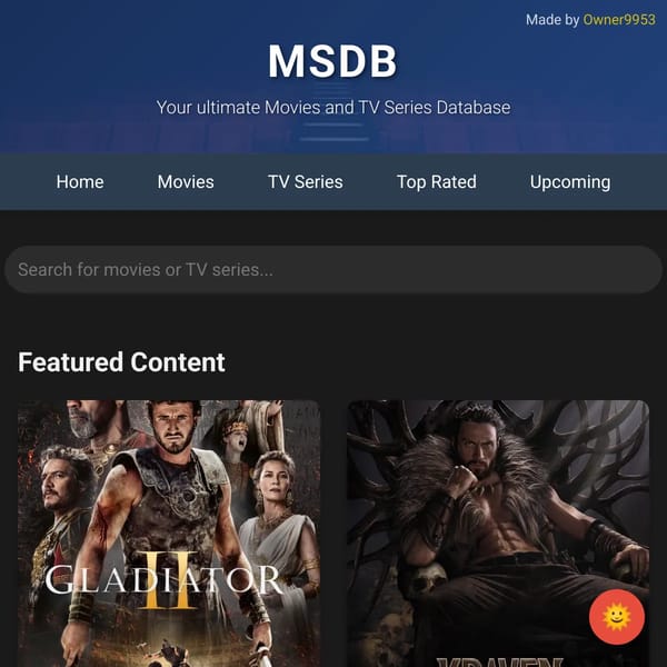 MSDB - Movies and TV Series Database