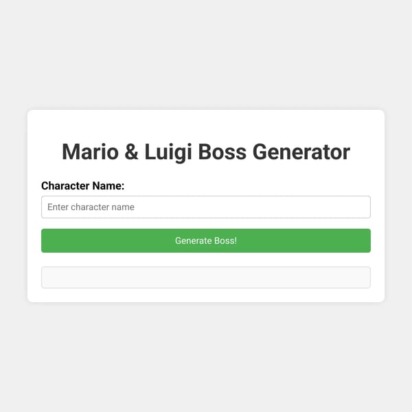 Mario & Luigi RPG Boss Creator