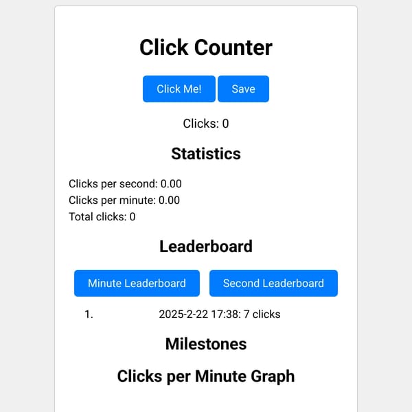 Click Counter with Stats