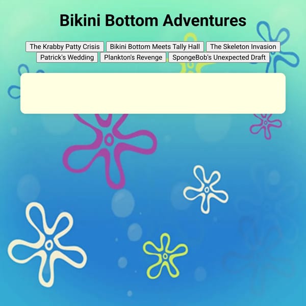 Bikini Bottom Adventures