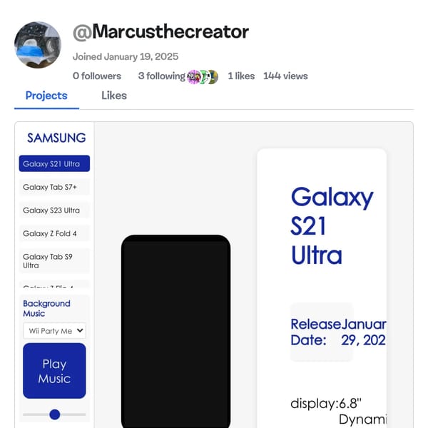 WebSim User Profile