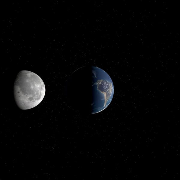 Earth & Moon Interactive 3D Simulation