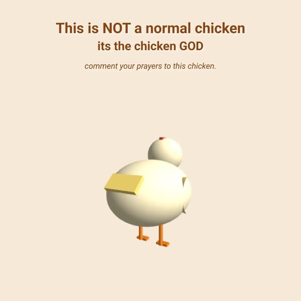 make this the most commented chicken on websim