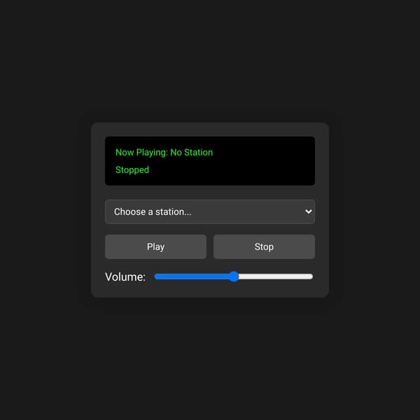 Web Radio Player (DON’T EVEN TRY IT)