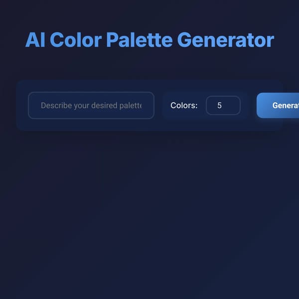AI Color Palette Generator