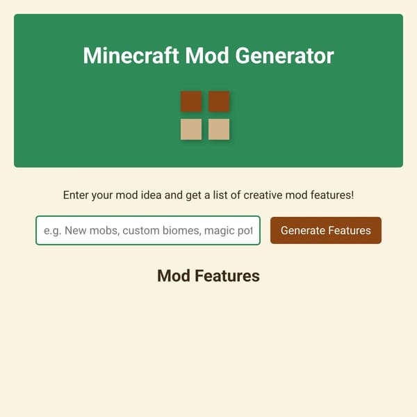 Minecraft Mod Generator