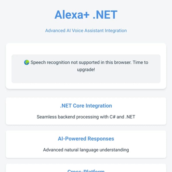 Alexa+ .NET Assistant