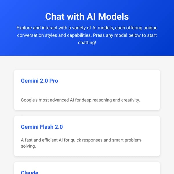 Free AI Models Chat