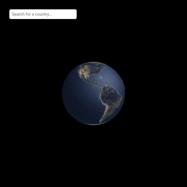 Interactive 3D Globe