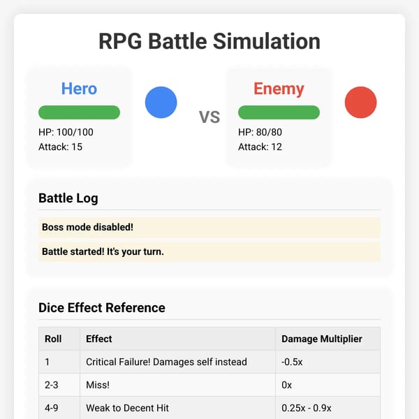 RPG Battle Simulator