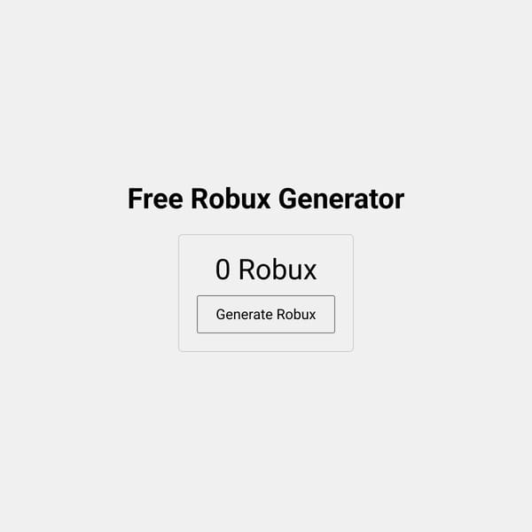Free Robux Generator