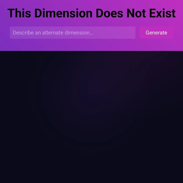 This Dimension Does Not Exist