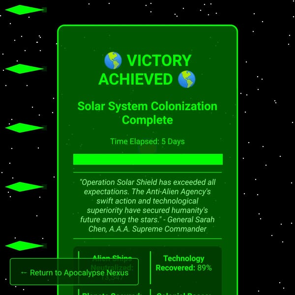 Victory Achieved: Solar System Colonization Complete
