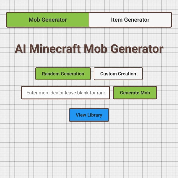 AI Minecraft Mob Generator