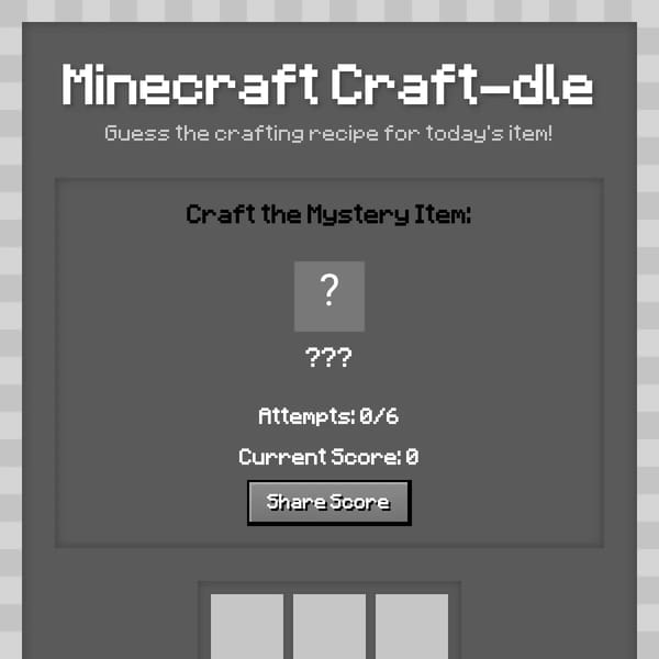 Minecraft Wordle