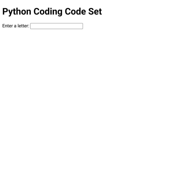 Python Coding Code Set
