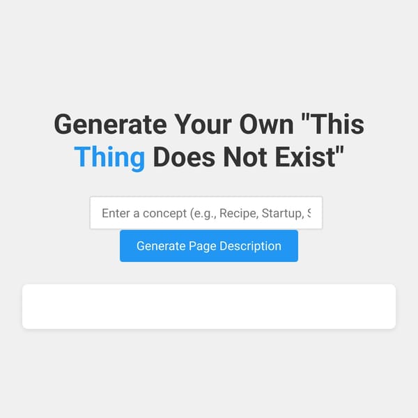 This This Thing Does Not Exist Does Not Exist