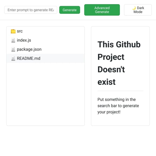 This Github Project Doesn't Exist