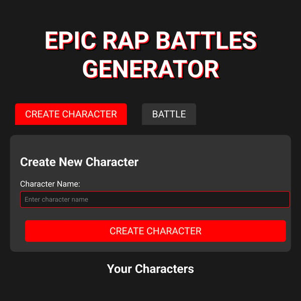 Epic Rap Battles Generator