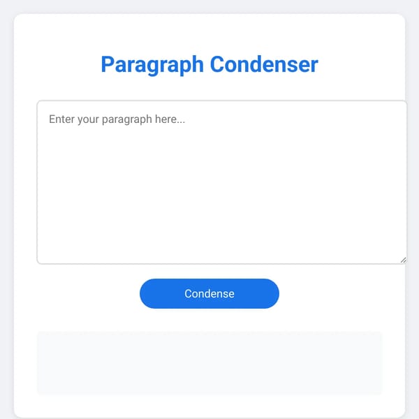 Paragraph Condenser