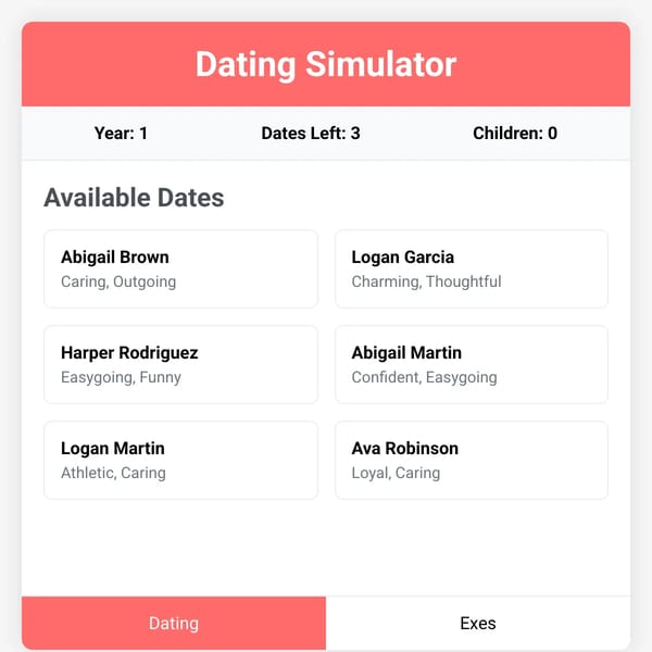 Dating Simulator