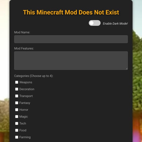 This Minecraft Mod Does Not Exist