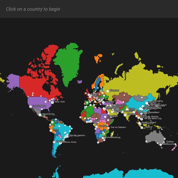 Interactive World Map - Country Information