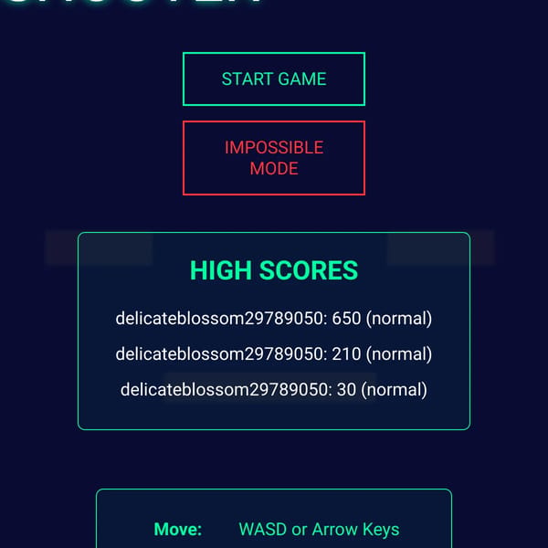 space shooter but a BIT ruined