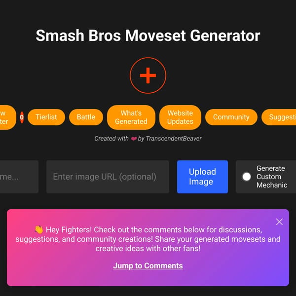 Smash Bros Moveset Generator (but with EVEN more)