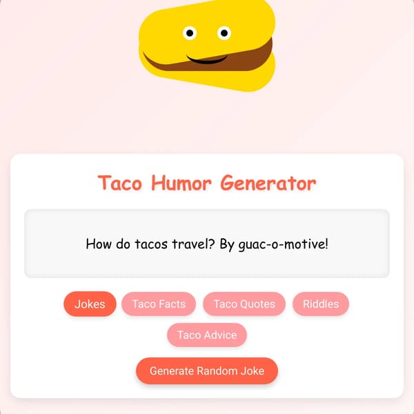 Random Taco Humor Generator