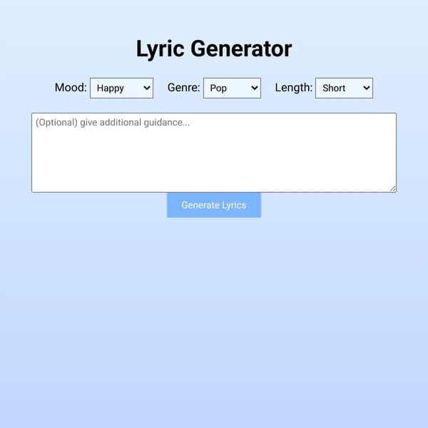 Lyric Generator rah!!!