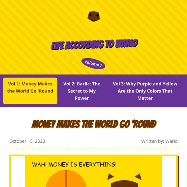 Life According to Wario - Volume 1