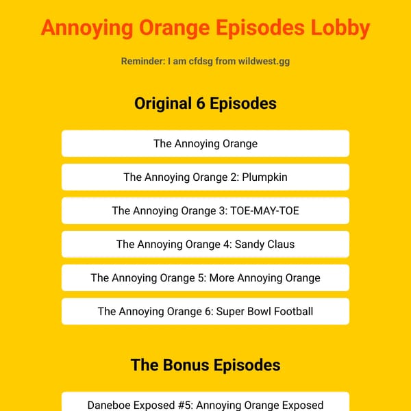 Annoying Orange Lobby (unfinished)