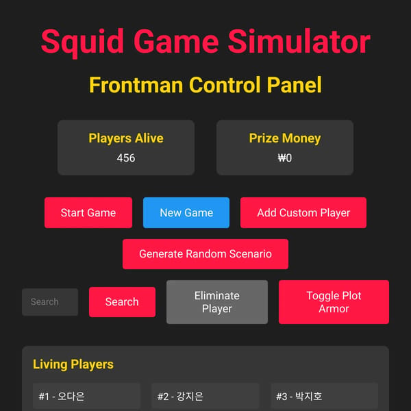 Squid Game Simulator