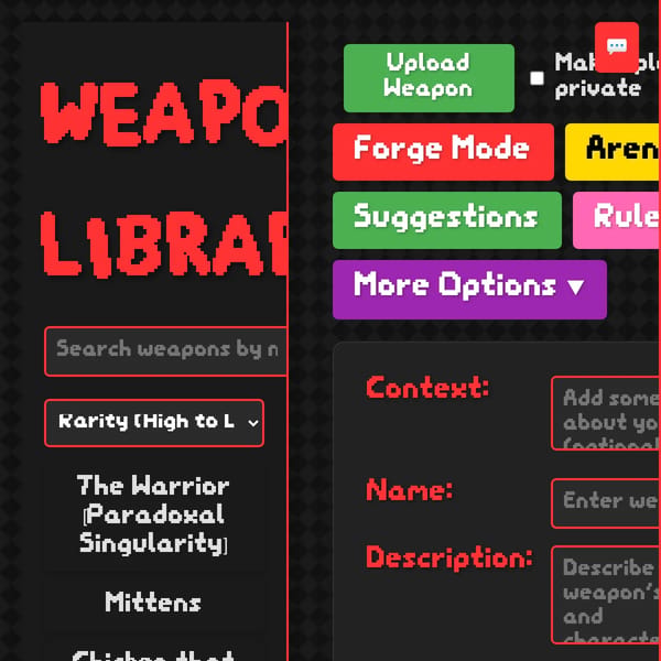 The Weapon Forge Archive (Recent Version)