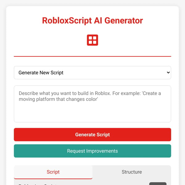 RobloxScript AI Generator