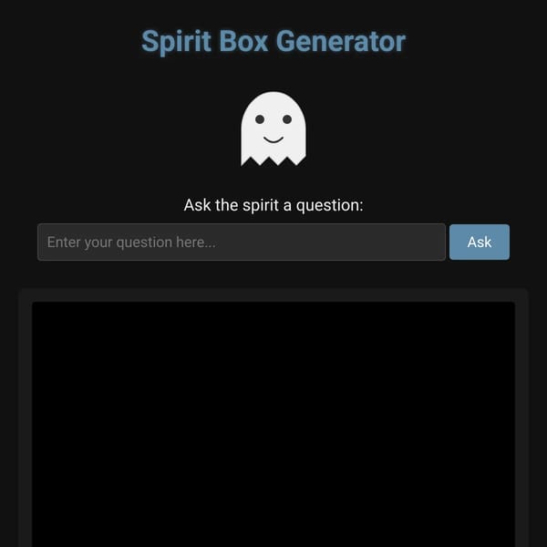 Spirit Box Generator