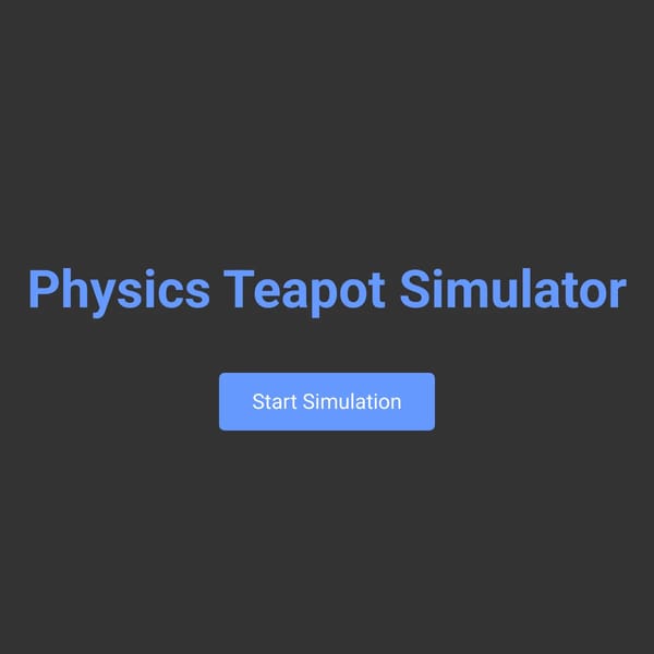 3D Physics Teapot