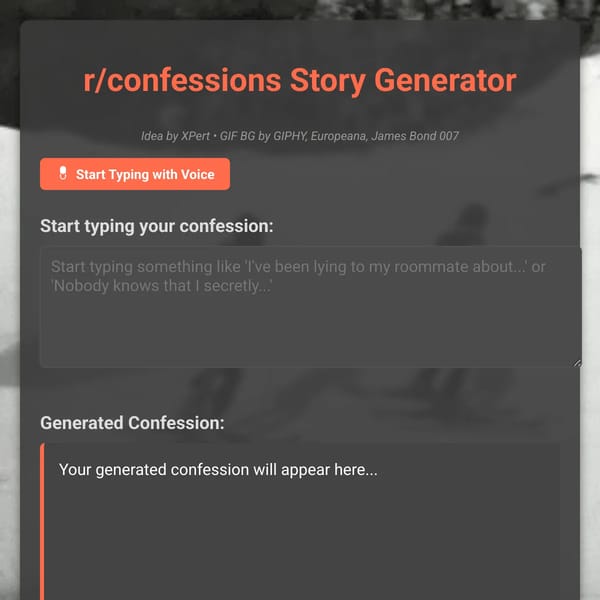 r/confessions Story Generator