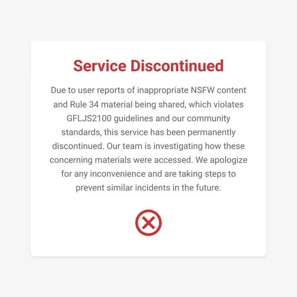Service Discontinued